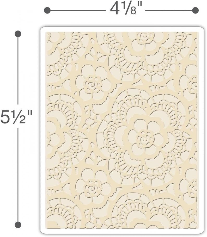 Sizzix Embossing Folder 661824, Lace, Multi Color, One Size - Image 2